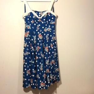 Hell Bunny anchor tattoo pin-up dress L